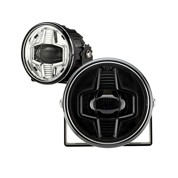 車 ライト 90mm 汎用 丸型フォグランプ 純白光 外装パーツ