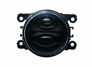 LED プロジェクターフォグランプ LED DRL 一体式 丸型 車 ランプ(黑)
