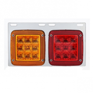 LED18発搭載 黃, 赤発光色２連トラックテールランプ